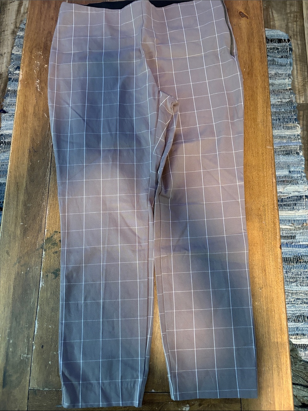 a new day Tan Windowpane Chinos
